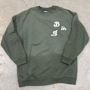 Anine Bing Vintage Cody Sweatshirt Green Size Medium